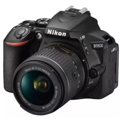 D5600 + AF-P 18-55 VR DSLR Camera (16 GB Card ) - Black